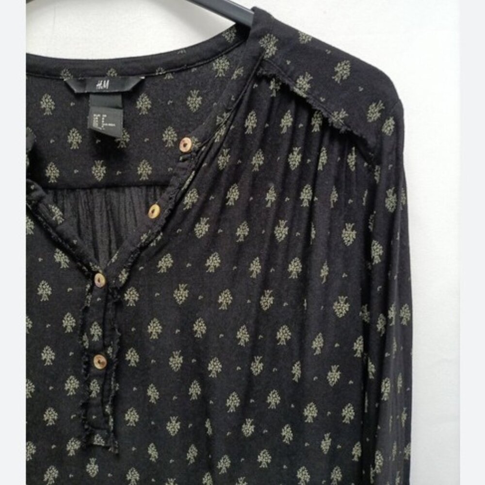Black Floral Blouse
